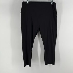 Cropped Leggings Womens Black High Waisted Gym Training Yoga Workout Athleisure